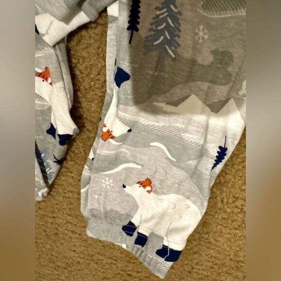 NWOT Carters Winter Theme 2 Piece Pant/Top PJs Size 4 - Picture 5 of 6